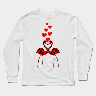 In Love Flamingos Long Sleeve T-Shirt